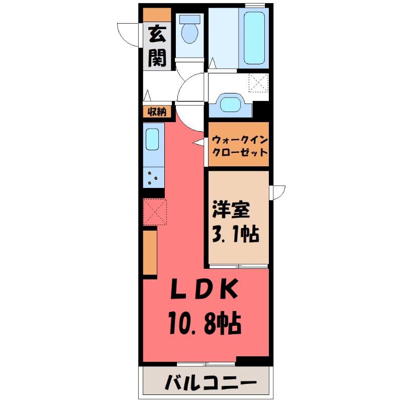 FORZA(1LDK/1階)の間取り写真