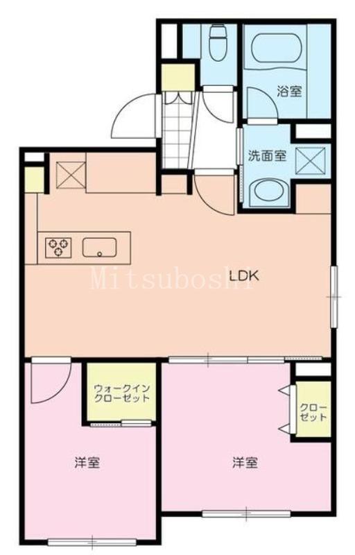 ウェルスクエア高井戸東(2LDK/4階)の間取り写真