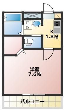 PALAZZO SPERANZA(1K/3階)の間取り写真