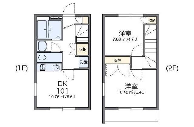 レオパレスMARCH′98(2DK/1階)の間取り写真