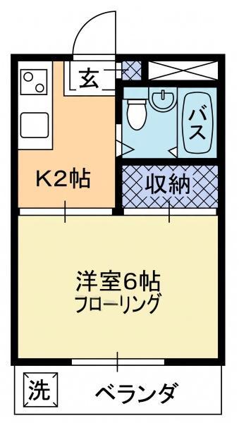 サンドリエ小手指(1K/3階)の間取り写真