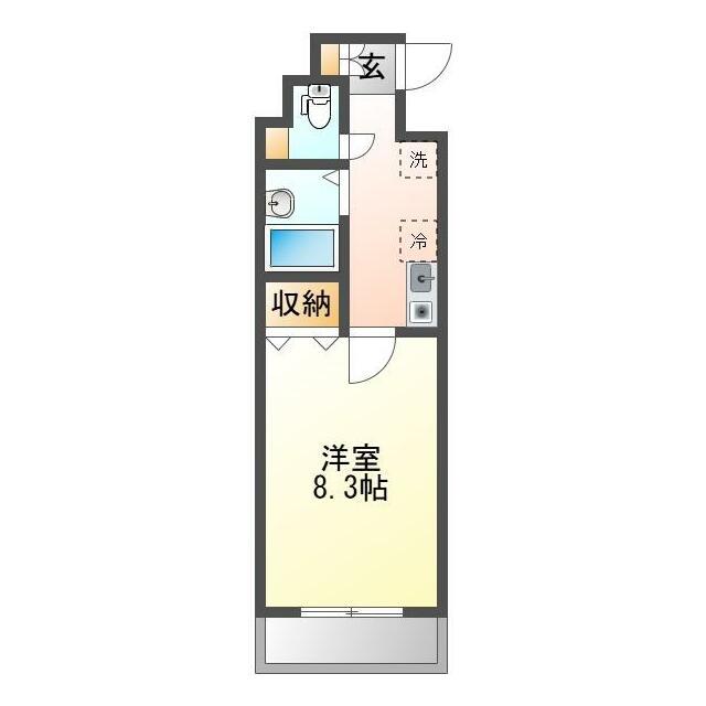 サニーハイツ・S(1K/1階)の間取り写真