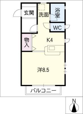 コーポ千寿(1K/2階)の間取り写真