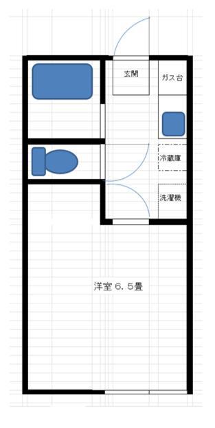 船越是永ハイツB(1K/2階)の間取り写真