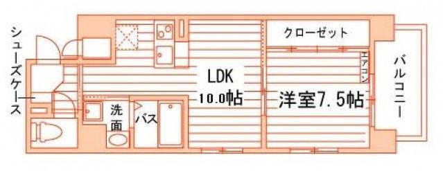 アト―レ野田(1LDK/7階)の間取り写真