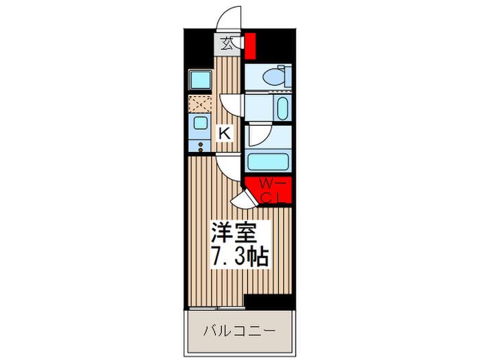 ソライエアイル草加(1K/2階)の間取り写真