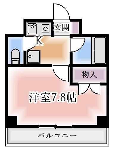 GBII(1K/1階)の間取り写真