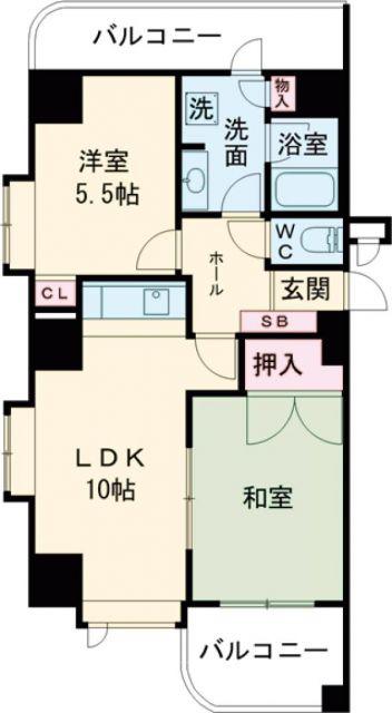 ライオンズマンション苫小牧錦町(2LDK/10階)の間取り写真