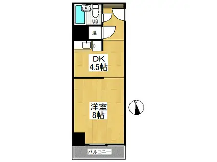 ファミール富士見(ワンルーム/5階)の間取り写真