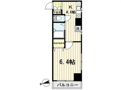 CITY PLAZA西新宿(1K/4階)の間取り写真