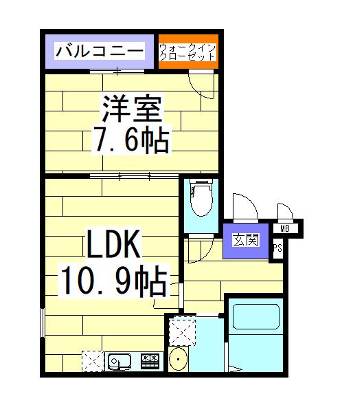 MAISON DEUXIEME(1LDK/3階)の間取り写真