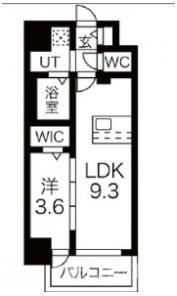 ファステート難波グランプリ(1LDK/5階)の間取り写真