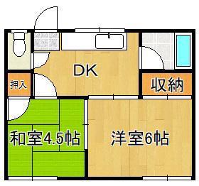 トゥリパーノ山王(2DK/2階)の間取り写真
