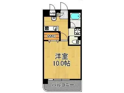 サニーハイツ野芥(1K/1階)の間取り写真