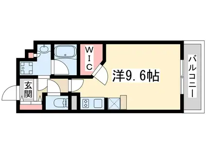 アパートメンツ江坂(ワンルーム/3階)の間取り写真