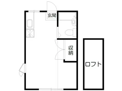 プルミエール(ワンルーム/2階)の間取り写真