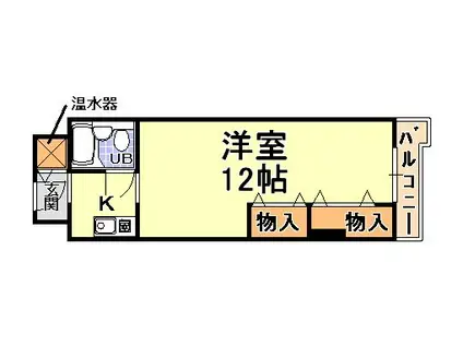 芦屋打出アーバンライフ(ワンルーム/9階)の間取り写真