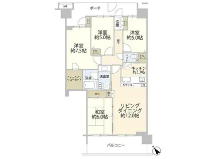 エールガーデン(4LDK/8階)の間取り写真