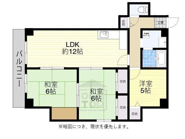 メゾン宮山(3LDK/3階)の間取り写真