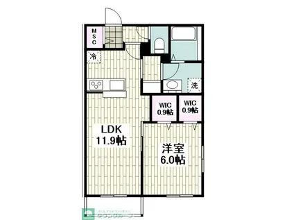 MALMA KUGENUMA(1LDK/1階)の間取り写真