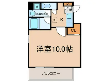 オルテンシア(1K/3階)の間取り写真
