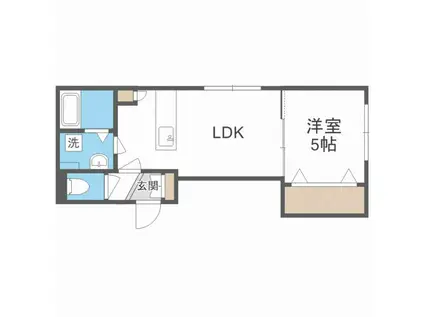 THE RESIDENCE ザレジデンス(1LDK/4階)の間取り写真