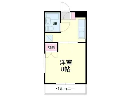 サンローヤルII(1K/1階)の間取り写真