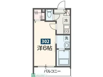 MELDIA武里II(1K/3階)の間取り写真