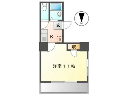 クリンハイツ(1K/5階)の間取り写真