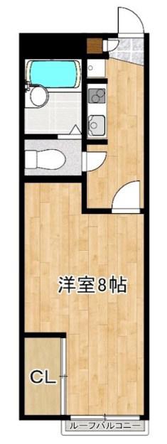 MOTOKOGAII(1K/1階)の間取り写真