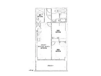 ハイライフ北仙台(2SLDK/4階)の間取り写真