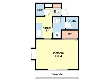 シー・ハイル(1K/3階)の間取り写真