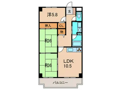 ノーメ・デラローザ(3LDK/3階)の間取り写真
