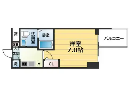 HS梅田イースト(1K/10階)の間取り写真