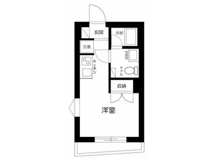 ハーモニーグラシア三軒茶屋(ワンルーム/1階)の間取り写真
