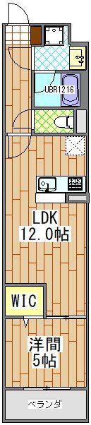 ファーストレジデンスおゆみ野(1LDK/4階)の間取り写真