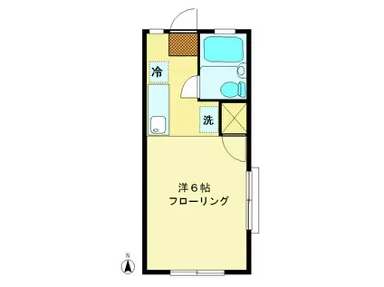 クリスタルハイツ(1K/1階)の間取り写真