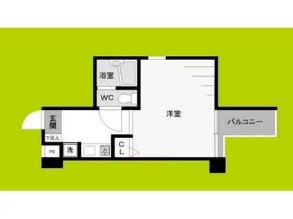 にぎわいハビタット(ワンルーム/3階)の間取り写真