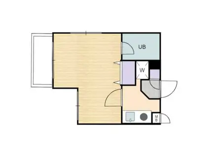 フェニックス代々木上原(1K/3階)の間取り写真