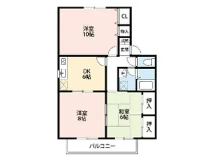 メゾンコスモスⅠ番館(3DK/2階)の間取り写真