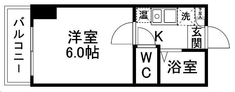 SAKO仙台東(1K/5階)の間取り写真