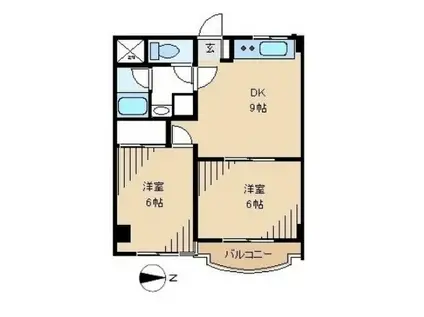 ピアーチェ・ウチムラPART1(2LDK/3階)の間取り写真