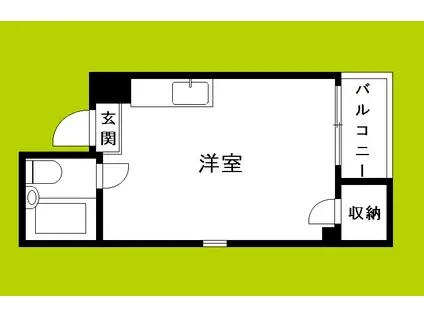 エレガンスコーポII(ワンルーム/5階)の間取り写真