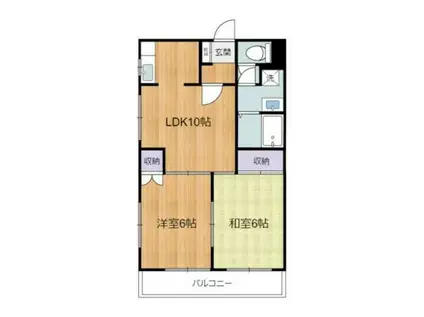 チェリーハイツ(2LDK/1階)の間取り写真