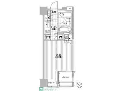 カスタリア銀座(ワンルーム/7階)の間取り写真