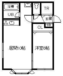 プレキャトラン(1LDK/1階)の間取り写真