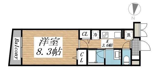 クリオ ラモード学芸大学II(1K/4階)の間取り写真