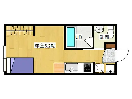 リヴィエール戸坂I(ワンルーム/1階)の間取り写真