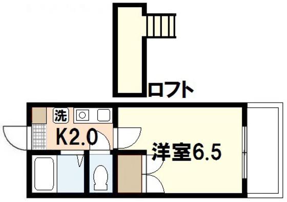 メゾンフォーレスト(1K/2階)の間取り写真