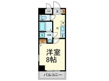 A LII I(1K/4階)の間取り写真